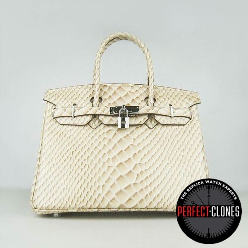 HE-30-1086 Birkin 30cm White - Fish