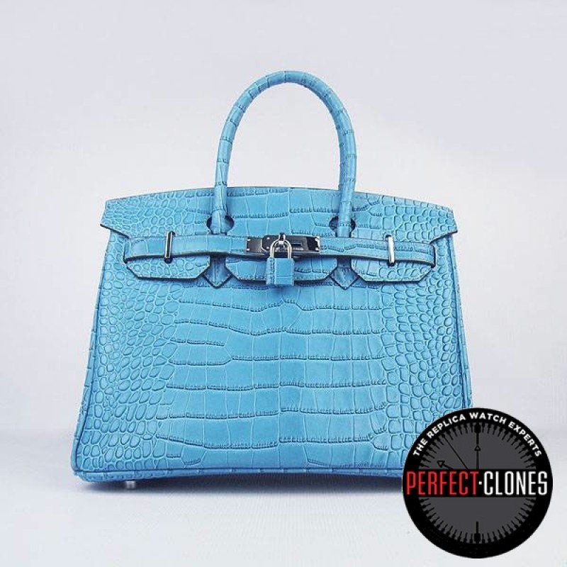 HE-30-104Birkin 30cm Mid Blue - Gator