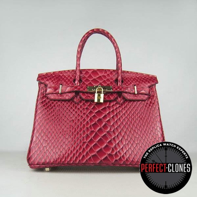 HE-30-1085 Birkin 30cm Red - Fish