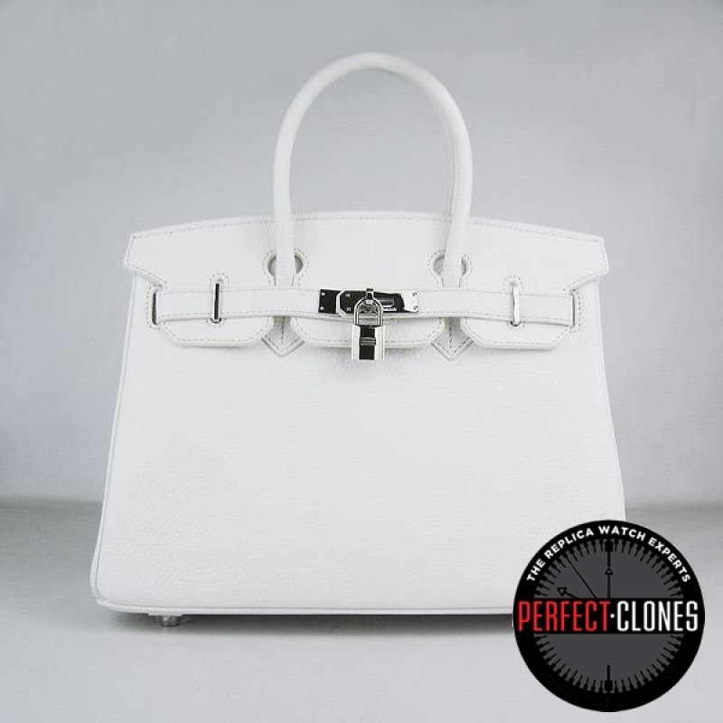 HE-30-1016 Birkin 30cm White - Togo Standard