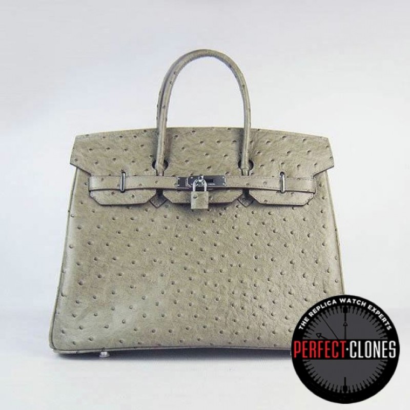 HE-35-1065 Birkin 35cm Grey - Ostrich
