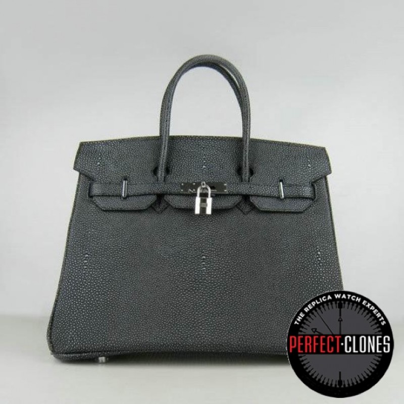 HE-35-1101 Birkin 35cm Black - Togo Pearl