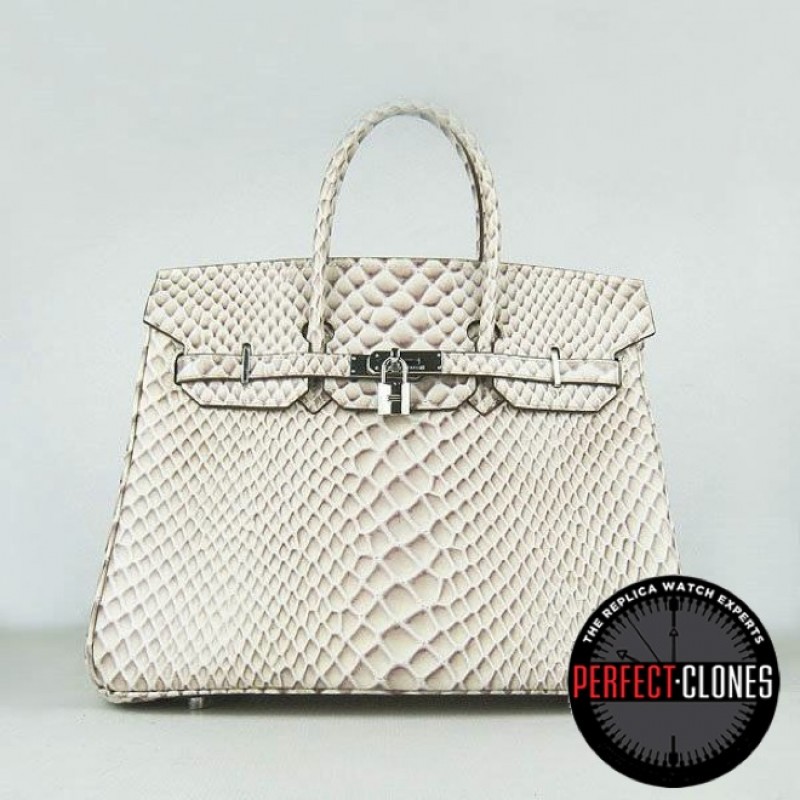 HE-35-1082 Birkin 35cm Off White - Fish