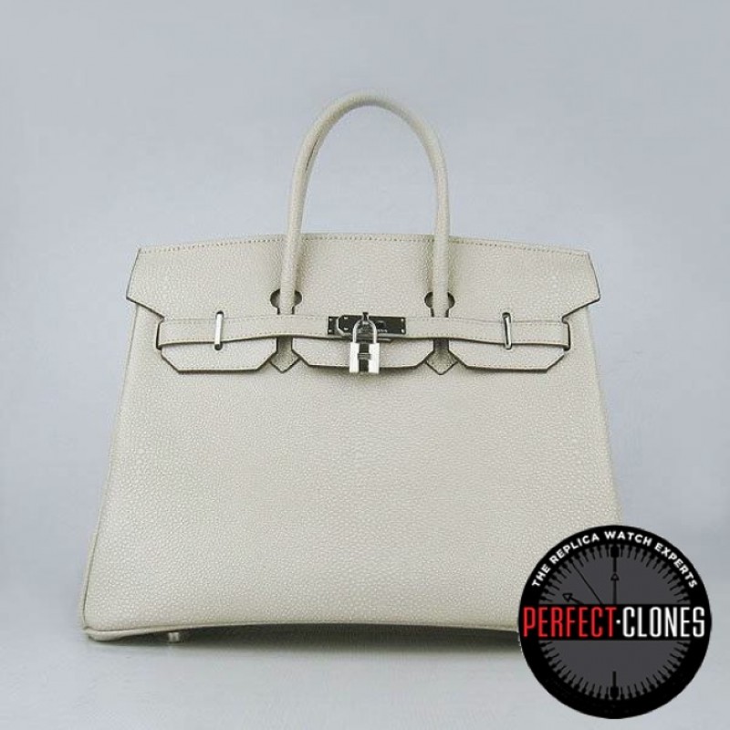 HE-35-1102 Birkin 35cm Off White - Togo Pearl