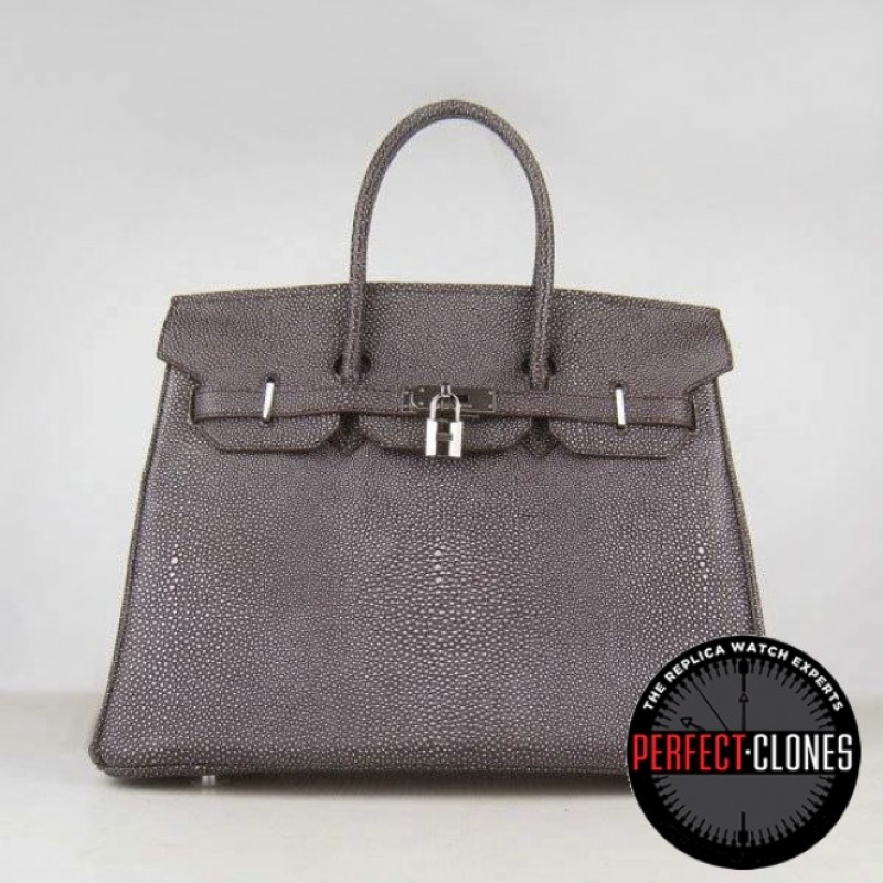 HE-35-1104 Birkin 35cm Brown - Togo Pearl