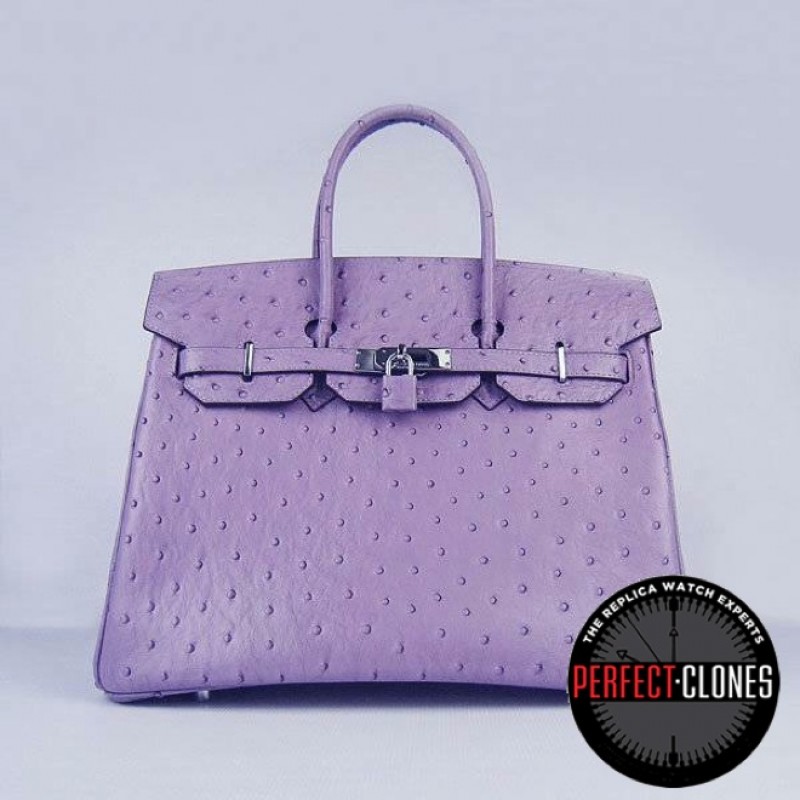HE-35-1075 Birkin 35cm Purple - Ostrich