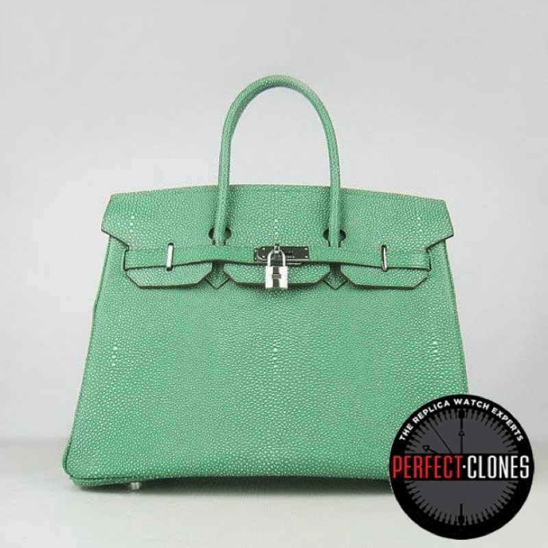 HE-35-1106 Birkin 35cm Mid Green - Togo Pearl