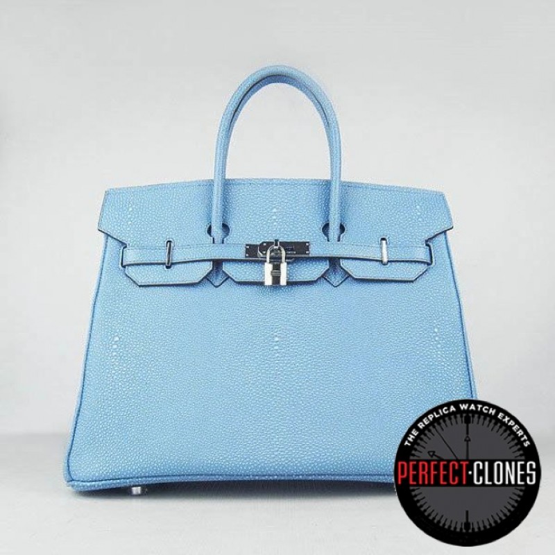 HE-35-1109 Birkin 35cm Sky Blue- Togo Pearl