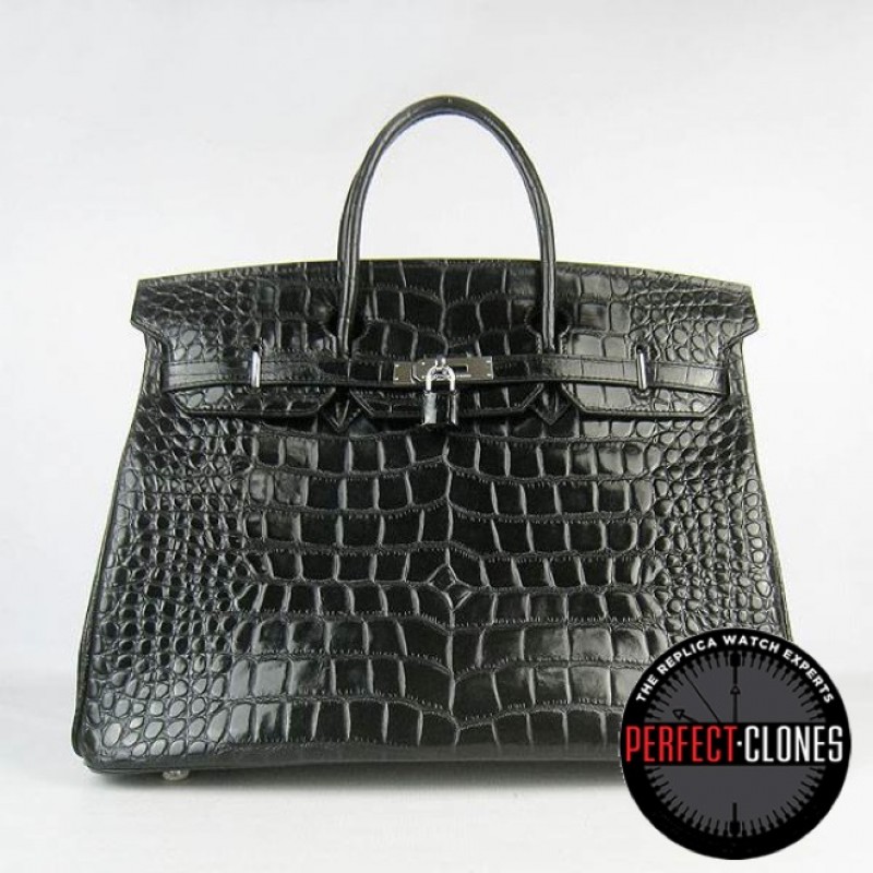 HE-40-1023 Birkin 40cm Black - Gator