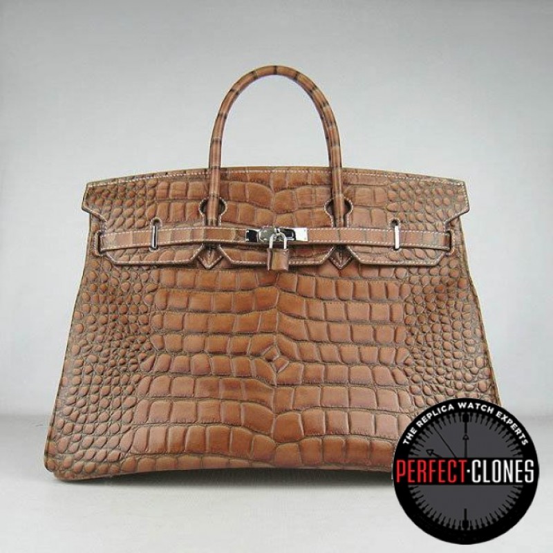 HE-40-1025 Birkin 40cm Light Brown - Gator
