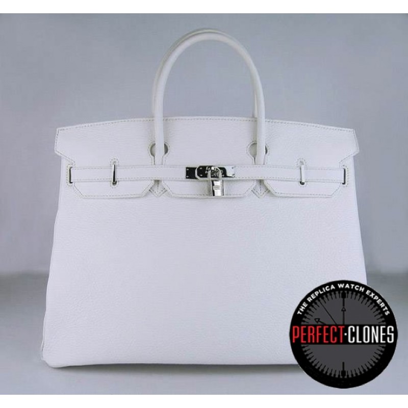 HE-40-1008 Birkin 40cm White - Togo Standard