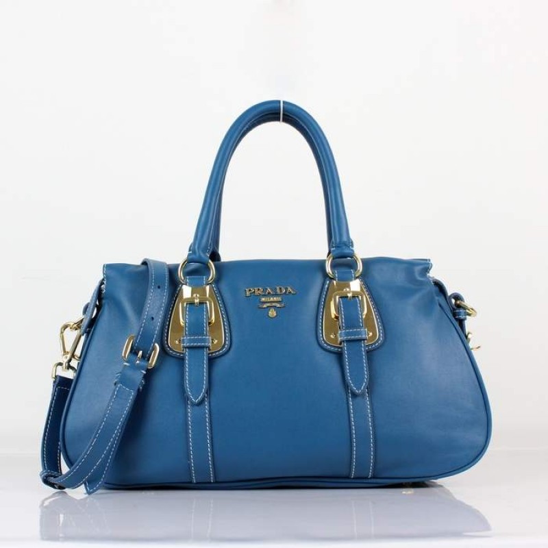 PR8212-2 BN8212 Vintage Leather Tote Blue