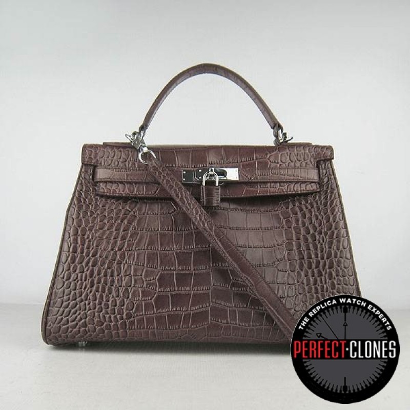 HE-K32-1044 Kelly 32cm Brown - Gator