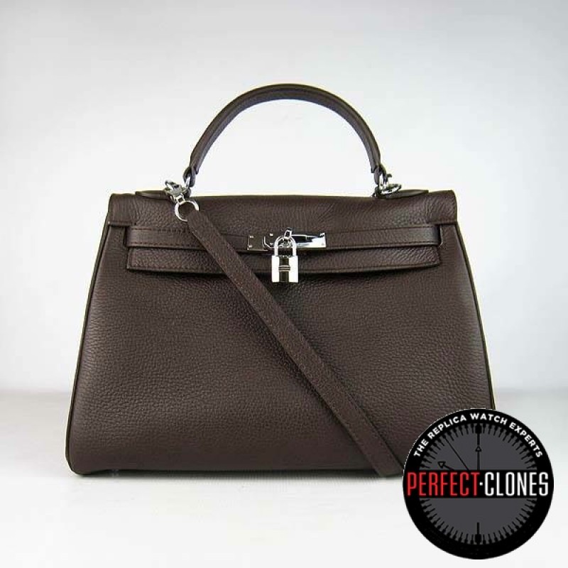 HE-K32-1004 Kelly 32cm Brown - Togo Standard