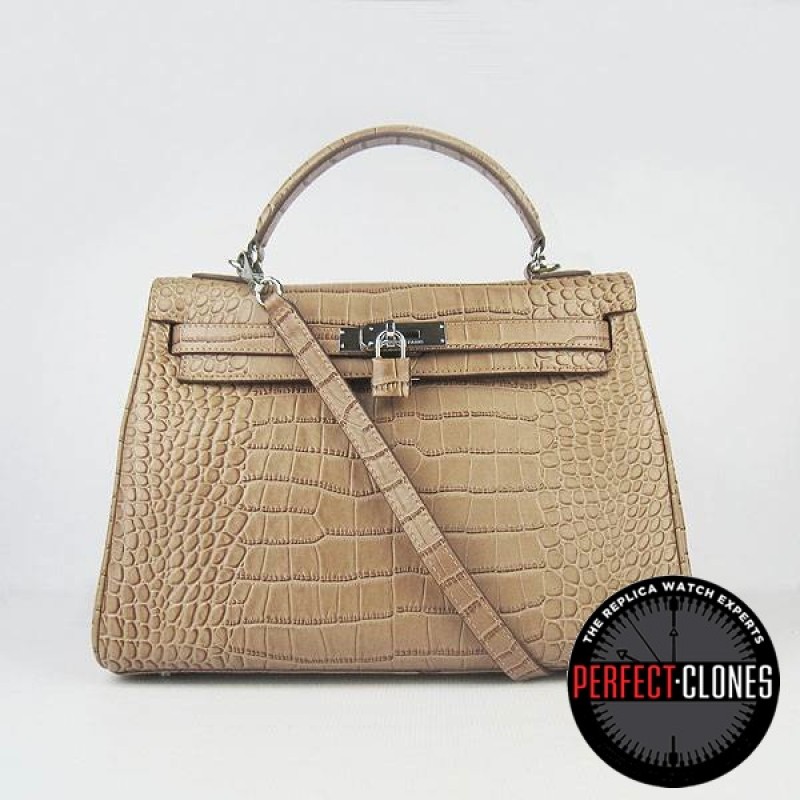 HE-K32-1048 Kelly 32cm Light Brown - Gator