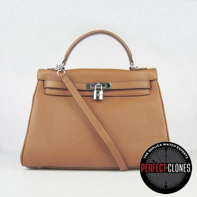 HE-K32-1008 Kelly 32cm Light Brown - Togo Standard