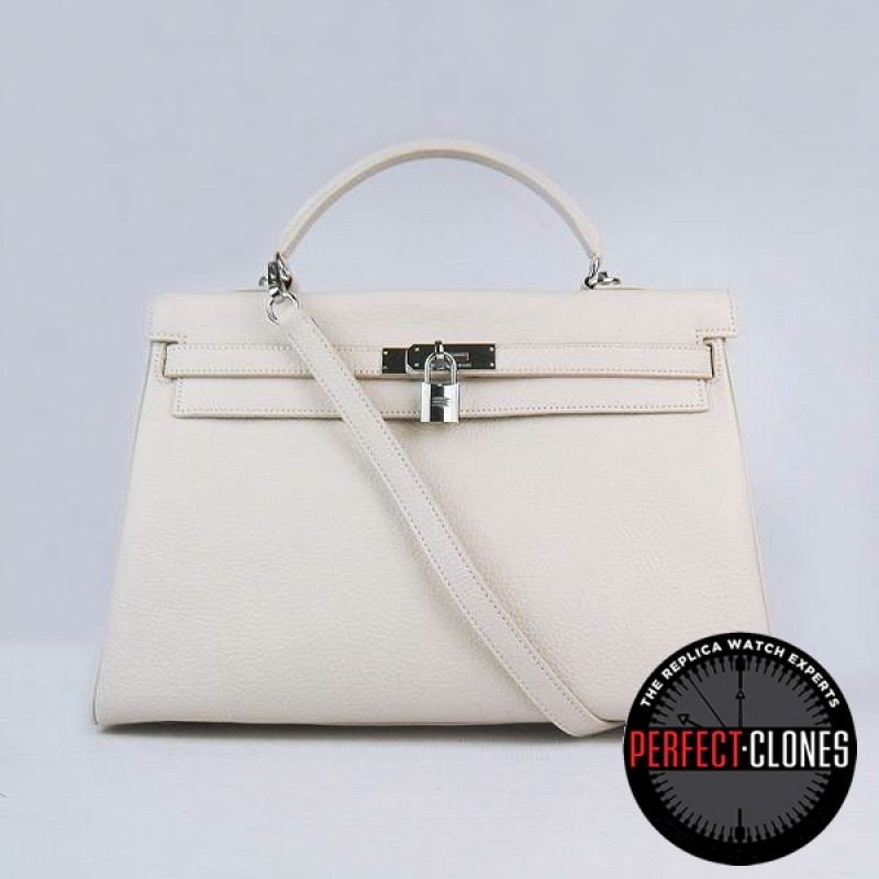 HE-K35-1002 Kelly 35cm Off White - Togo Standard