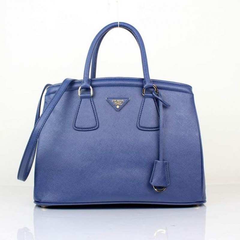 PR1883-2 B1883 Saffiano Leather Medium Tote Blue