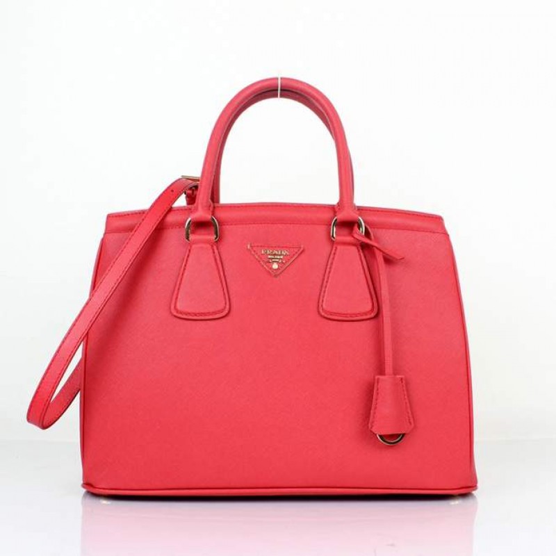 PR1883-4 B1883 Saffiano Leather Medium Tote Red