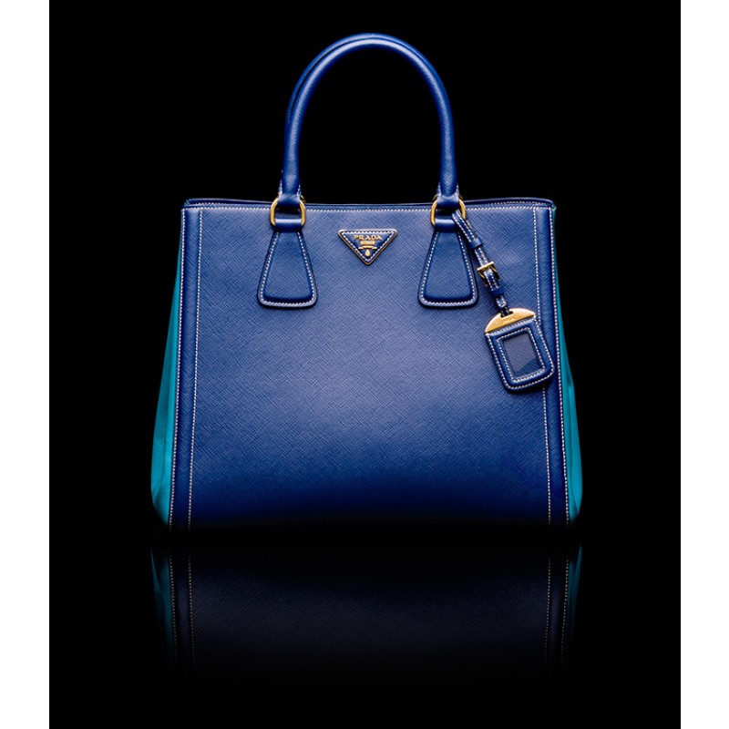 PR2438-1 B2438 Saffiano Leather Tote Blue