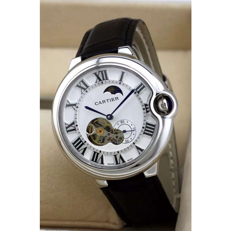 W-CAR-BAL-XL-101 Ballon De Cartier XL SS-RG/LE Asia 2813