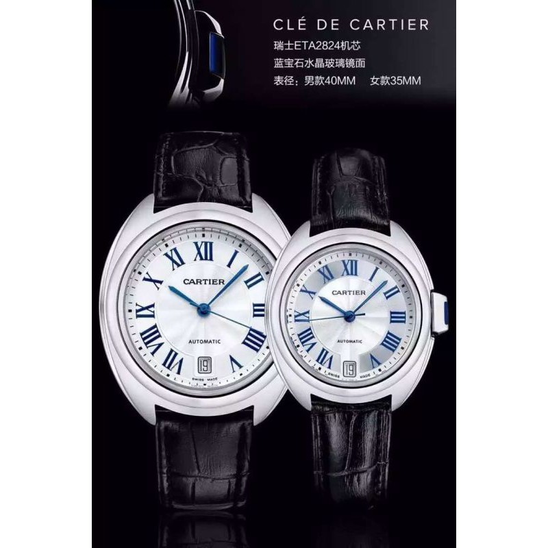 W-CAR-CLE-101 Cle de Cartier Men/Ladies SS/LE Asian 2824