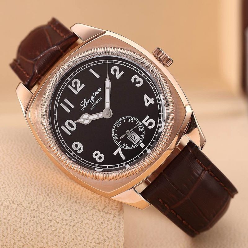 W-LG-VIN-107 Vintage Cushion Box RG/LE Black A-2824