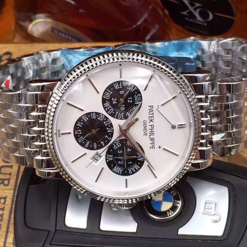 W-PP-CC-101 Calender Complications SS/SS White Japanese Miyota