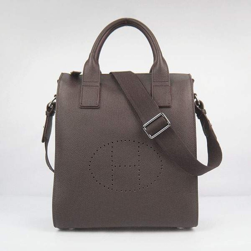 HE-EVEB-03 Evelyne Breifcase H8076 Dark Brown - Togo Standard