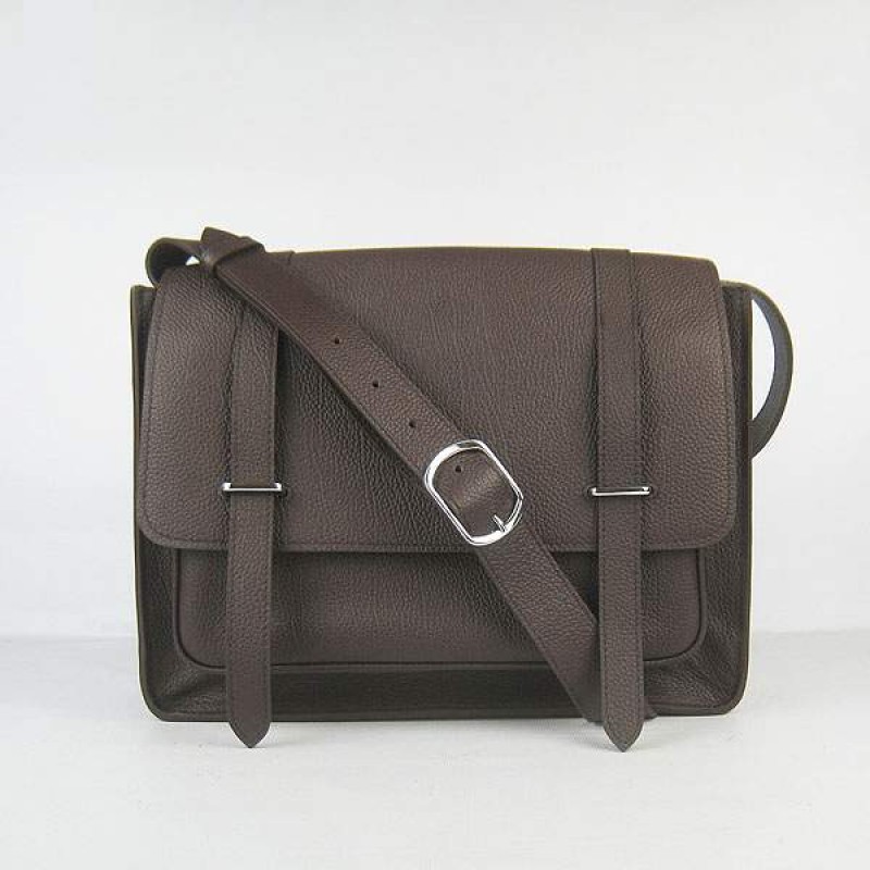HE-ST32-02 H281Steve Messenger Mid Dark Brown - Togo Standard