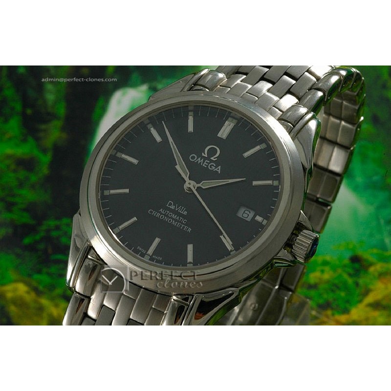 OMDE10003 SS Black Dial in Swiss Eta 2824-2