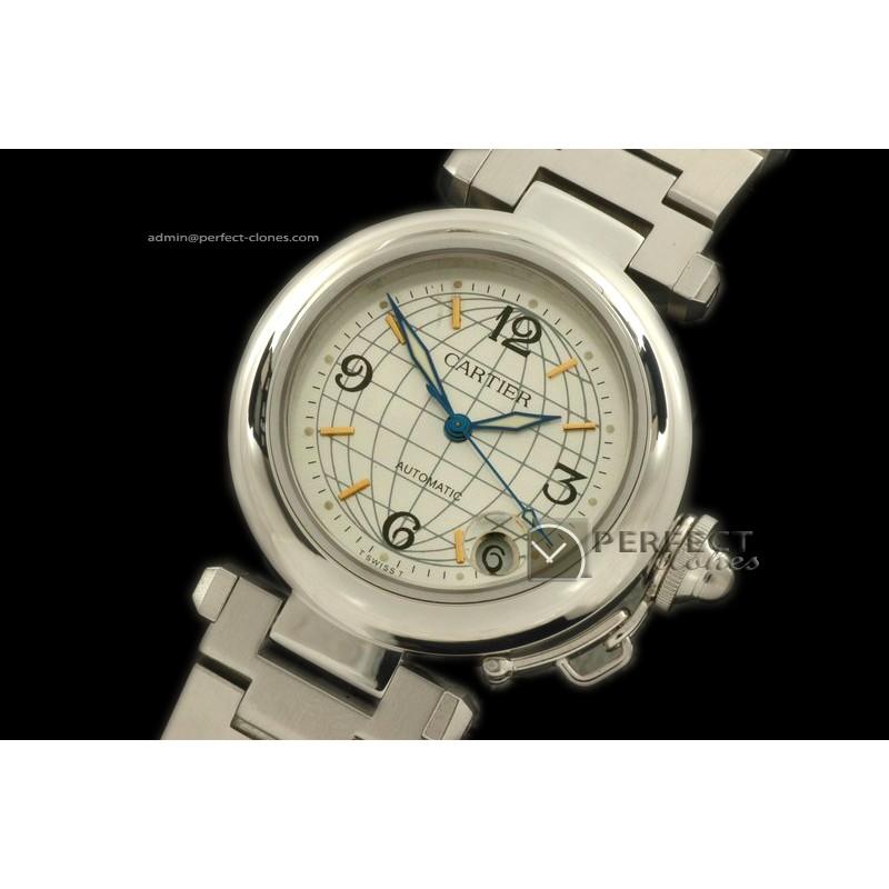 CARPS10007 Pasha 32mm SS White Globe Eta 2824-2