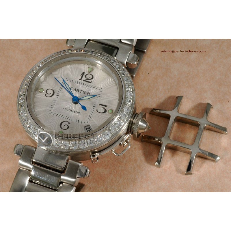CARPS10005 Pasha 32mm Convex Grid Diamond - Stainless Steel Conv