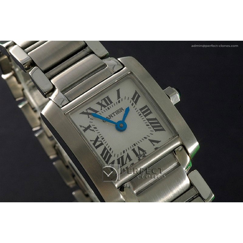 CART10013 Ladies Tank Franchine SS/SS White Swiss Quartz