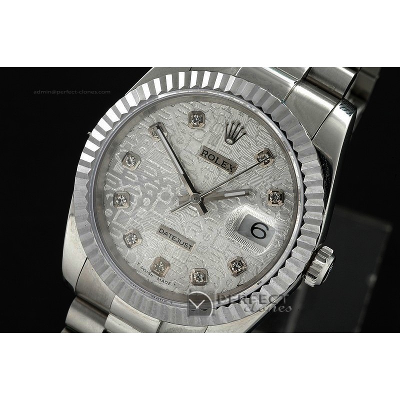 RDJMS10006 SS Silver Jubilee Dial Diamond Markers Swiss Eta 2836