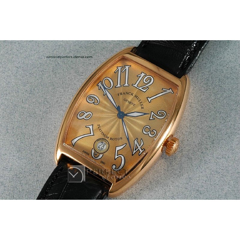 FMCS10001 18K RG Curvex Sunset Gold Swiss Eta 2892