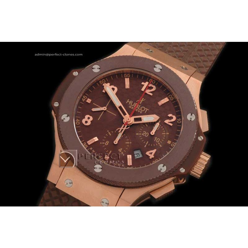 HB10025 Big Bang RG CF Brown/Brown Ceramic Bezel A7750 28800bph