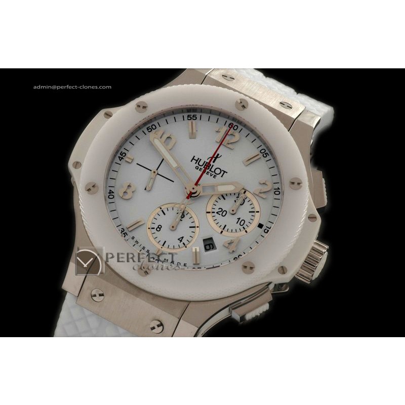 HB10026 Big Bang SS Aspen White Ceramic Bezel A77528800bph