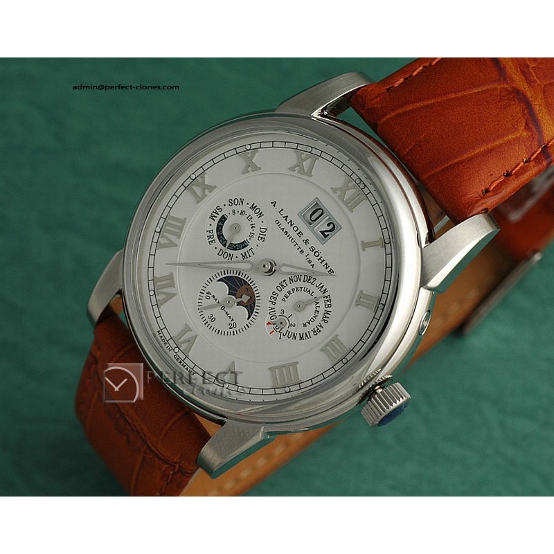 AL10007 Langematik Perpetual Calender SS White