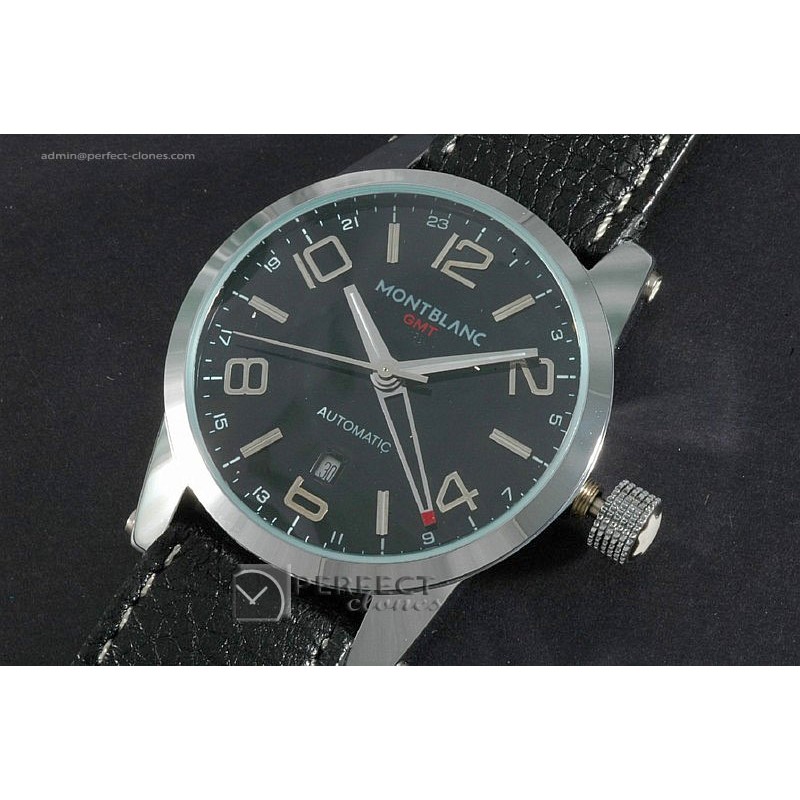 MB10001 Timewalker GMT Black in Leather