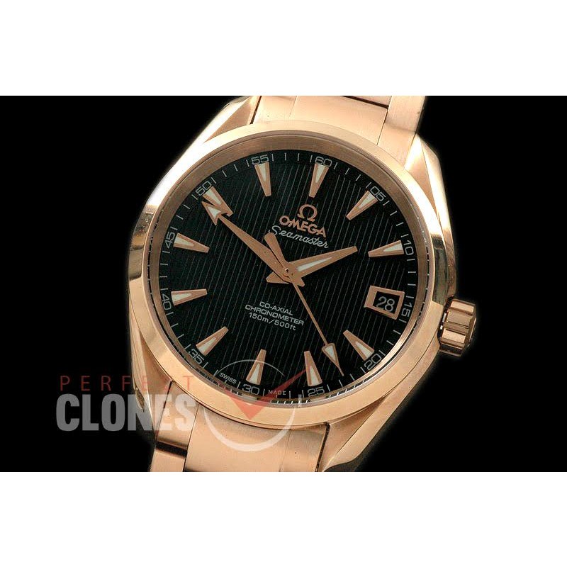 OMAT385-132S Aqua Terra Ladies RG/RG Black Stk A-2824