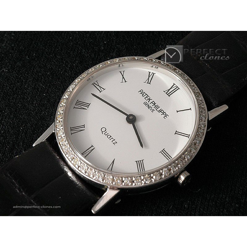 PP101018K White Gold, Calastrava Men Real Diamonds Bezel