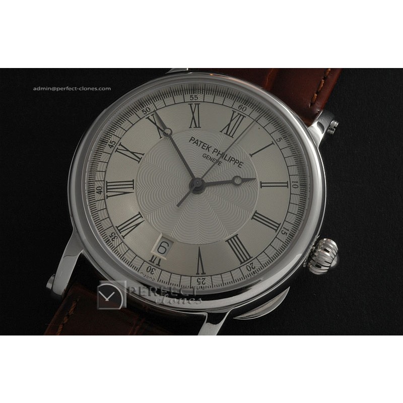PP10052 Calastrava 5053 WG Cream Dial Swiss Eta 2824-2
