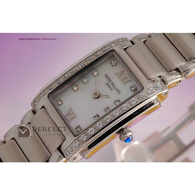 PP01006 Ladies 24 Hours SS MOP White Swiss Quartz