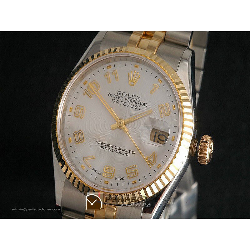RDJMT10003 14K Wrapped TT White Dial, Numeral Markers Eta 2836-2