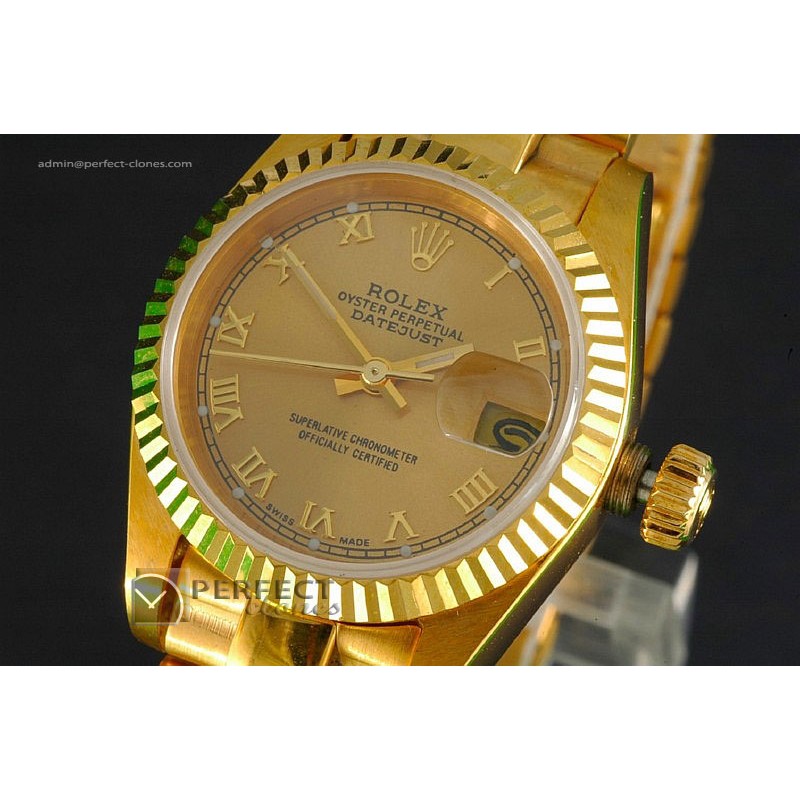 RDJLF10002 FG Gold Dial, Roman Markers Eta 2671-2