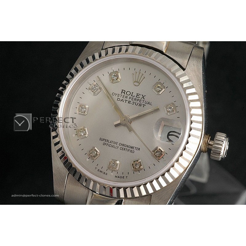 RDJMS10002 SS Silver Dial Diamond Markers President Eta 2836-2