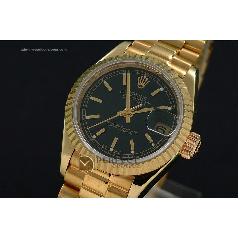 RDJLF10005 FG Black Dial Roman Markers Eta 2671-2