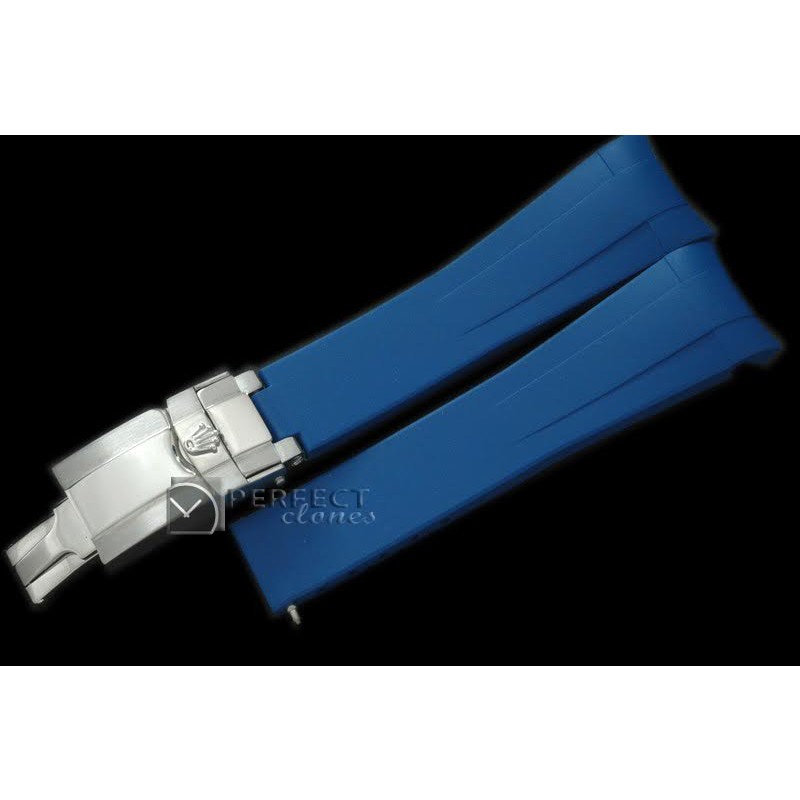 RLRU10002 Blue Rubber Strap 20/18 with Insignia Clasp
