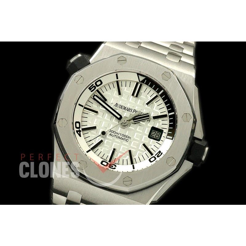 AP00012S Royal Oak Diver Auto SS/SS White A-2824/3120
